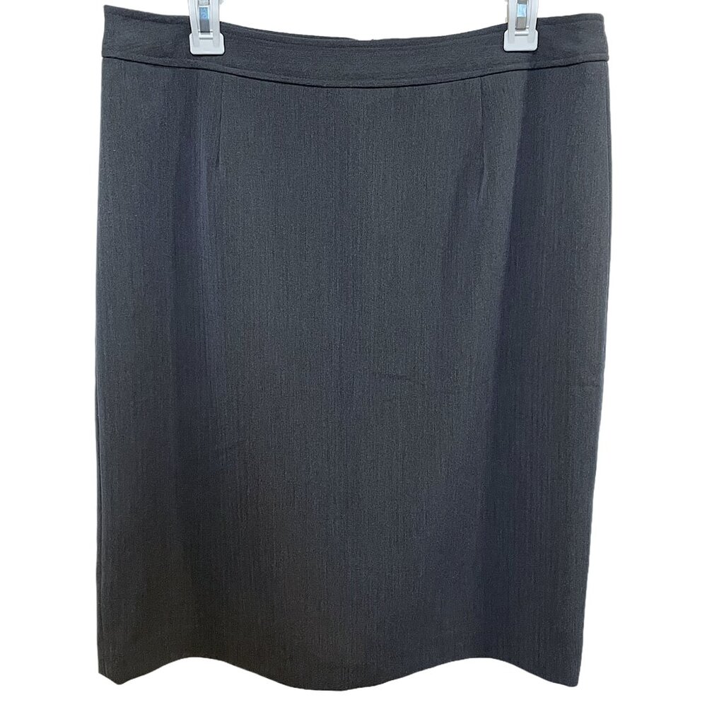 Gray Herringbone Pencil Skirt Lined Size 10 Atelier